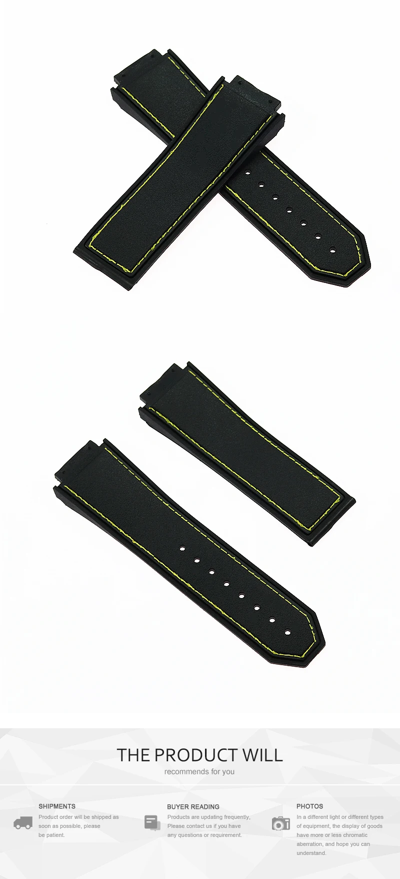 Luxury 29x19mm matte silicone strap for Hublot F1 King Power series ferrari geneve 48mm watch strap bracelet with LOGO