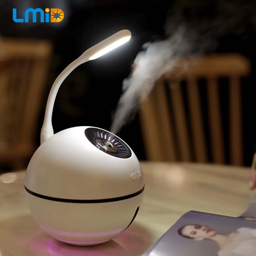

LMID Colorful Night Light Space Ball 300ML Rechargable Ultrasonic Air Humidifier USB Diffuser With Power Bank 2000mAh