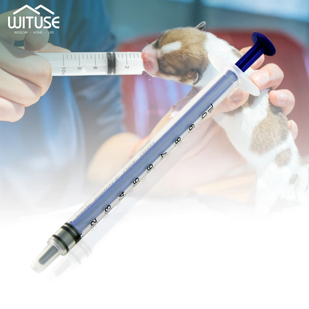 

10pcs 1ml Measuring Syringe Tool Dog Cat Feeding Injectors Ink Cartridge Hydroponics Plastic Nutrient Sterile Health Accessories