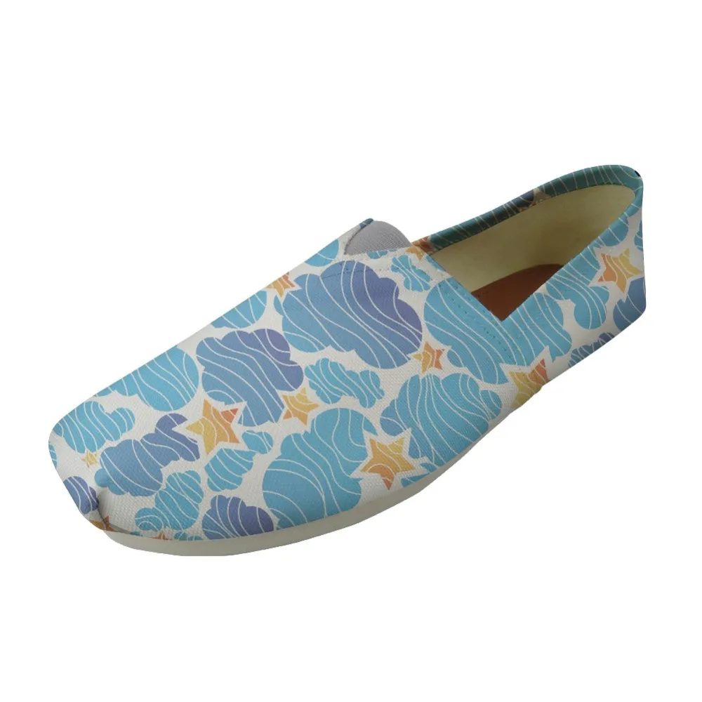 Blue Sea Animal Print Casual Women Flats Shoes Cute Dolphin Light Weight Women's Loafers Summer Canvas Comfort Shoes Woman