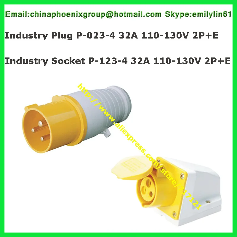 HOT Sale CEE/IEC 3P 32A ip44 industrial electrical plugs sockets yellow