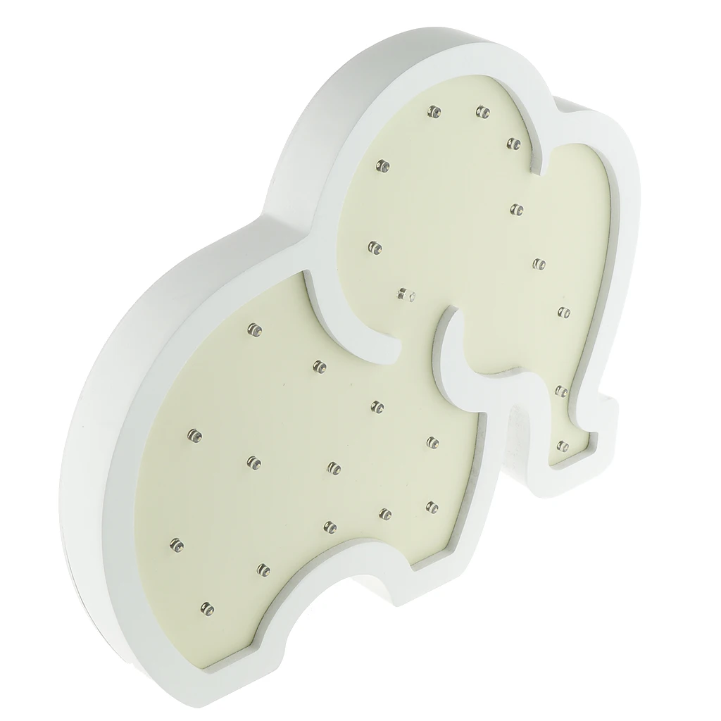 Decorative LED Elephant Night Lights Lamps Marquee Signs Letters for Baby Nursery Decorations Gifts for Children