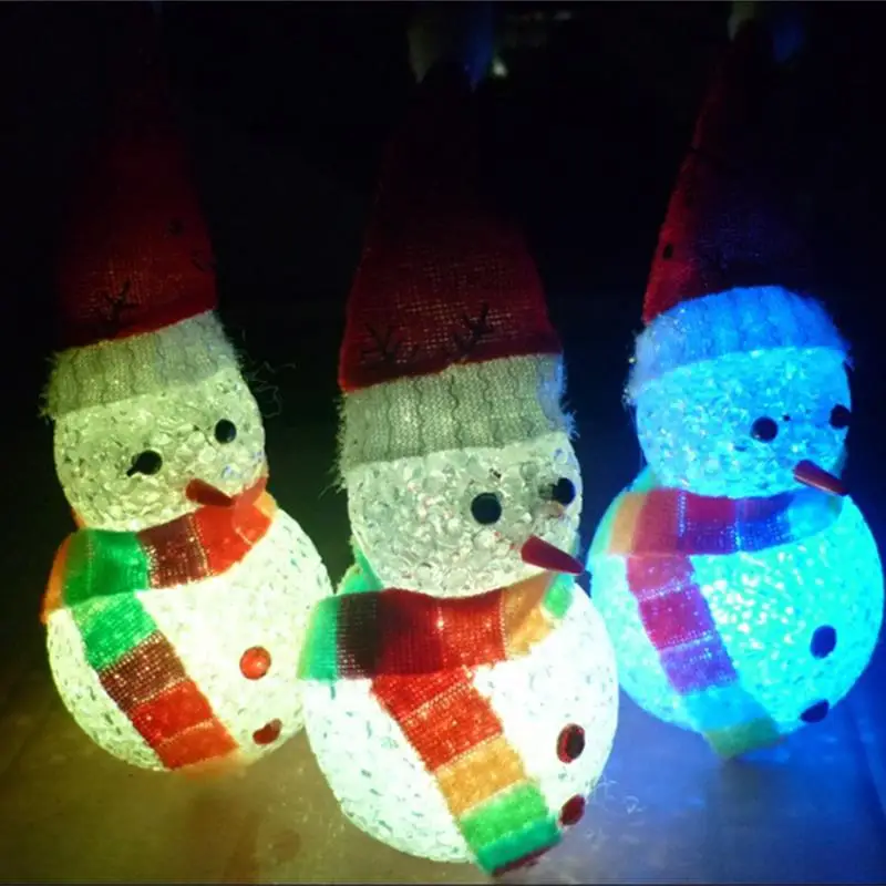 Fantastic Christmas Snowman Flashing LED Light Changing ...