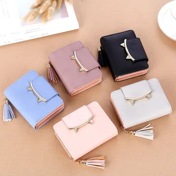

Purse Cute Cat Animal Mini Wallet Women Clutch Money Bags Female Purses Cards Tassel Zipper Hasp Wallets Bag Carteras Mujer