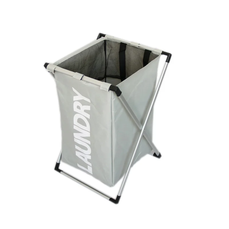 X Frame Laundry Basket Foldable Thick Oxford Formwork One Grid Storage Baskets Bathroom Rack Lettering Solid Laundry Baskets