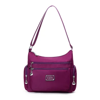

2020 Fashion Nylon Women Bag Solid Ladies Crossbody Bag Trendy Waterproof Small Flap Female Shopping Handbag