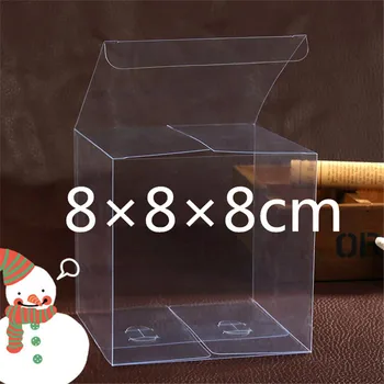 

Clear Waterproof PVC Box Transparent Cases Foldable Storage Food Gift Box Decoration PVC Box Cube Gift Adornment 12Pcs/Lot