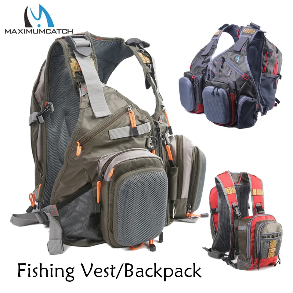 Maximumcatch Fly Fishing Vest Backpack with Multifunction Pockets
