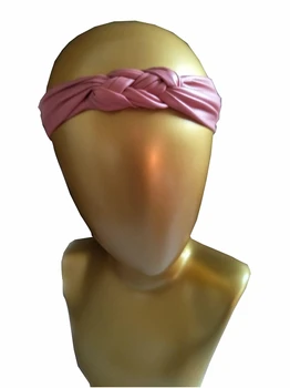 

J17348 2017 new style fashion good stretch hair headband soft pu leather headbands solid knot hair headband women