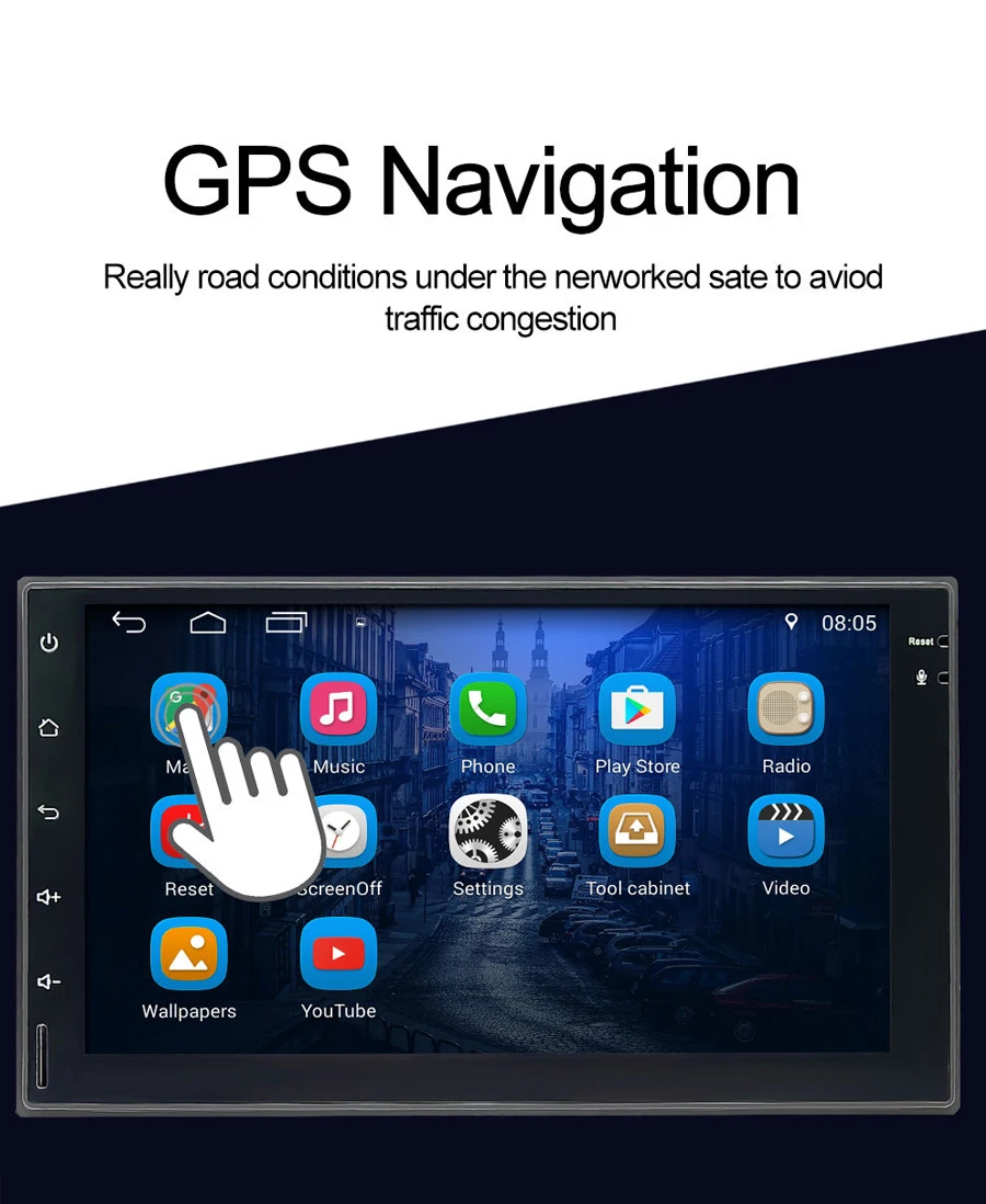 Cheap TOPSOURCE 7023 Universal 7 inch 2din  2 din Car Radio gps Anroid Autoradi0 player with rds bluetooth  For VW NISSAN TOYOTA HONDA 5