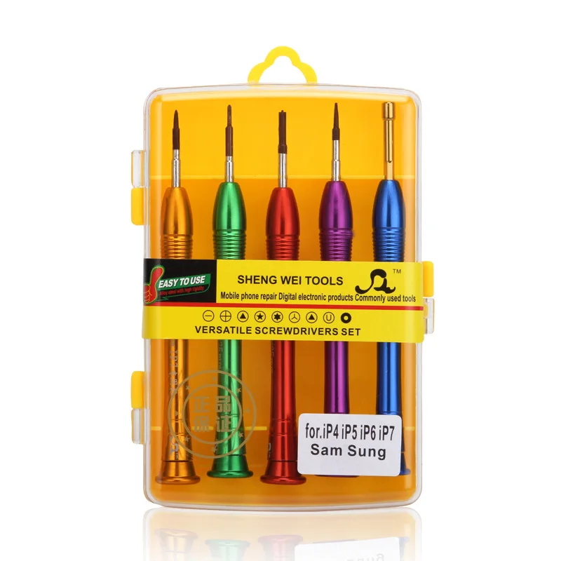 

S2 Alloy Steel Professional 5 in 1 Mobile Phones Opening Screen Repair Tool Kit Screwdrivers Tools Set For iPhone Samsung Moto