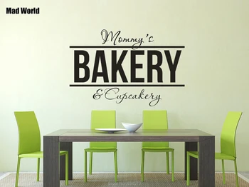 

Mad World-BAKERY Mommy's Cupcake Quote Wall Art Stickers Wall Decals Home DIY Decoration Removable Room Decor Wall Stickers