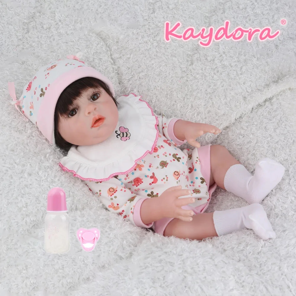

KAYDORA 17 inch Reborn Baby Doll Princess lol Lifelike Full Vinyl Realistic Silicone Bebe Infant Lovely New Babe Boneca