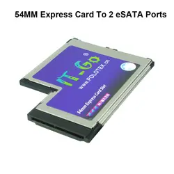 Экспресс-карта Expresscard 54 мм до 2 портов eSATA для ноутбука