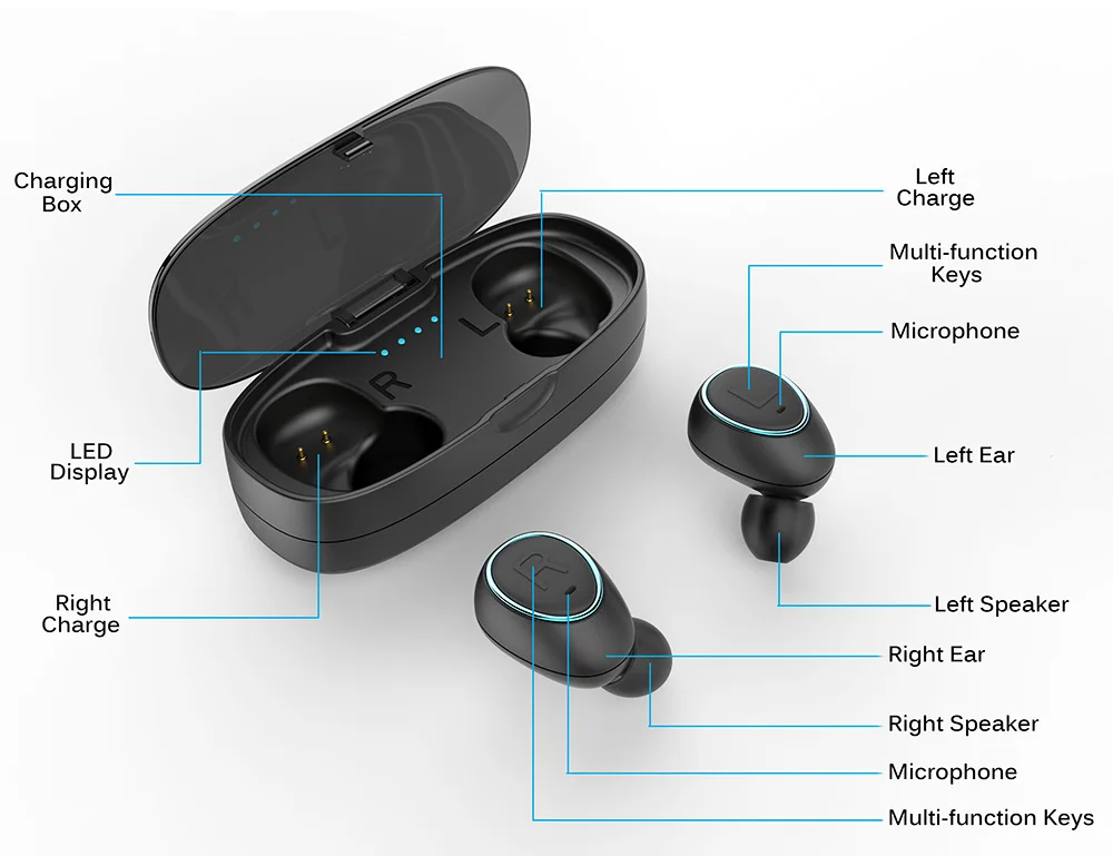 Новые HTK18 TWS невидимые Мини Bluetooth наушники, стерео беспроводные наушники, Спортивная гарнитура, Bluetooth гарнитура, вкладыши с микрофоном