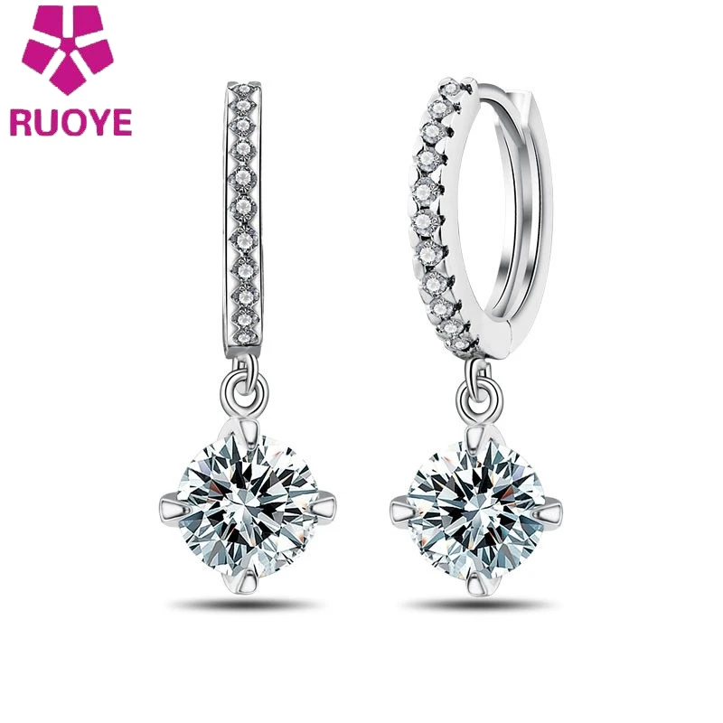 

Fashion D Earrings Luxury Crystal Earring For Women Party Jewelry Korean Oorbellen Voor Vrouwen