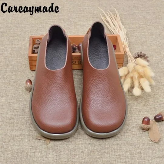 

Careaymade-autumn,Genuine leather shoes,Pure handmade flats shoes,The retro art mori girl shoes,Retro fashion pantshoes ,6 color
