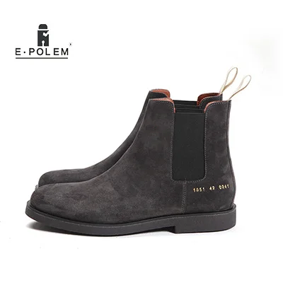 dark gray chelsea boots