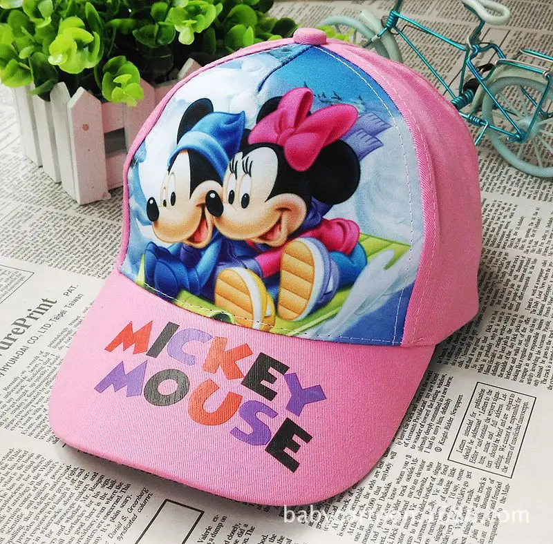 

Lovely cartoon mouse children baseball hat for kids outdoor travel casual boys and girls caps print hip pop hats