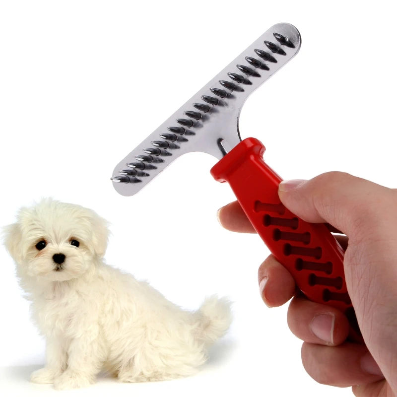 

Pet Dog Cat Long Short Thick Hair Fur Shedding Remove Grooming Rake Comb Brush Tool
