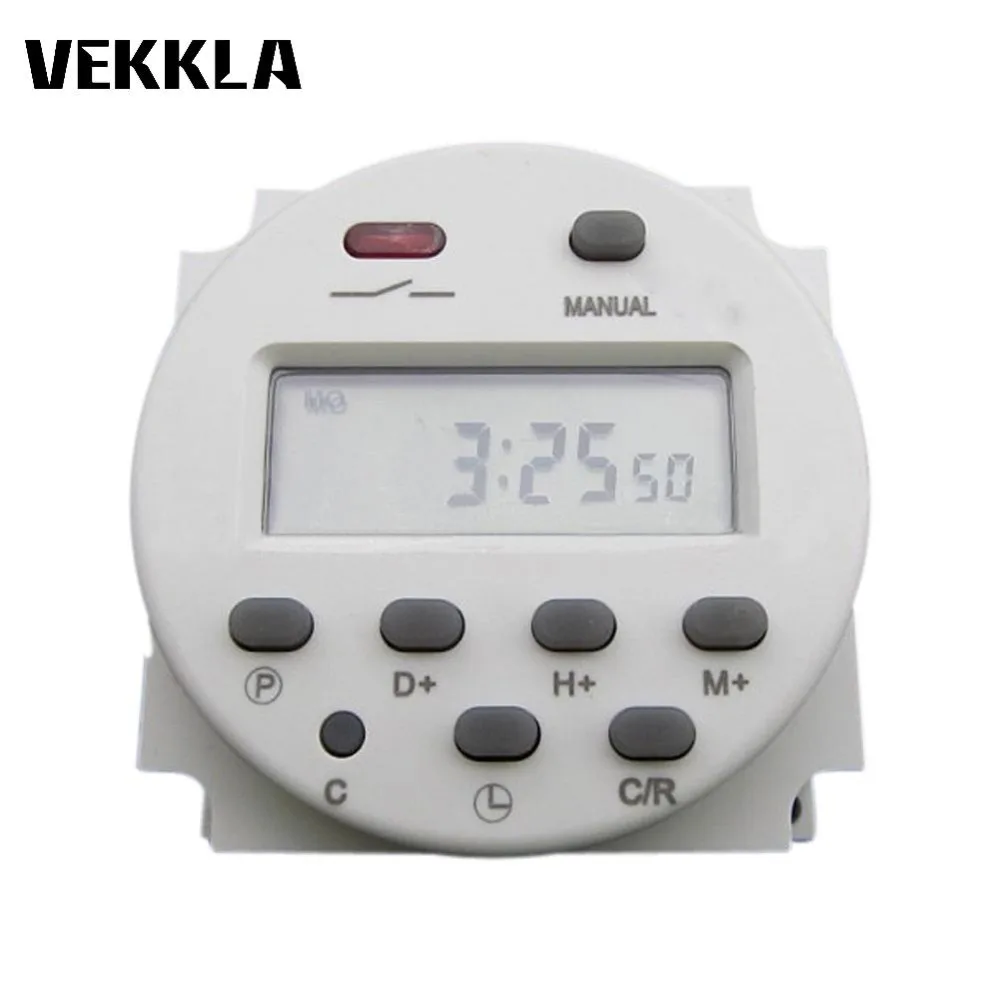 

New 2019 Power time Switch AC 220V 230V 240V 16A CN101A LCD Digital Power Timer Programmable Control Time Switch CN101A White