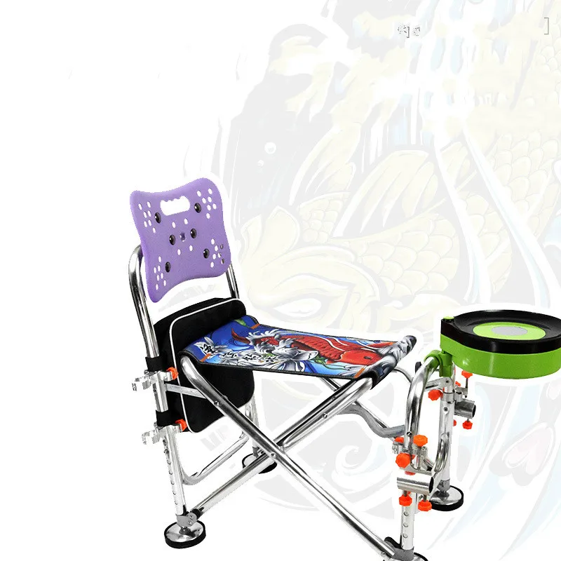 Portable Fishing Chair Lightweight Aluminum Adjustable Folding