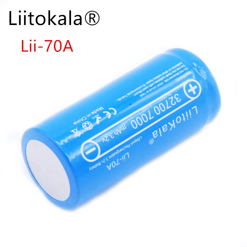 LiitoKala Lii-70A 3,2 В 32700 7000 мАч батарея LiFePO4 35A 55A Высокая мощность Батарея непрерывного разряда+ никелевые листы