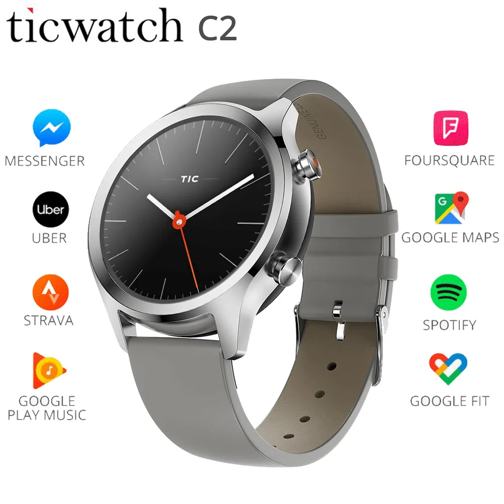 Смарт-часы Ticwatch C2 Google Pay одежда OS от Google wifi gps фитнес-трекер часы IP68 Водонепроницаемый 1," AMOLED долгий режим ожидания