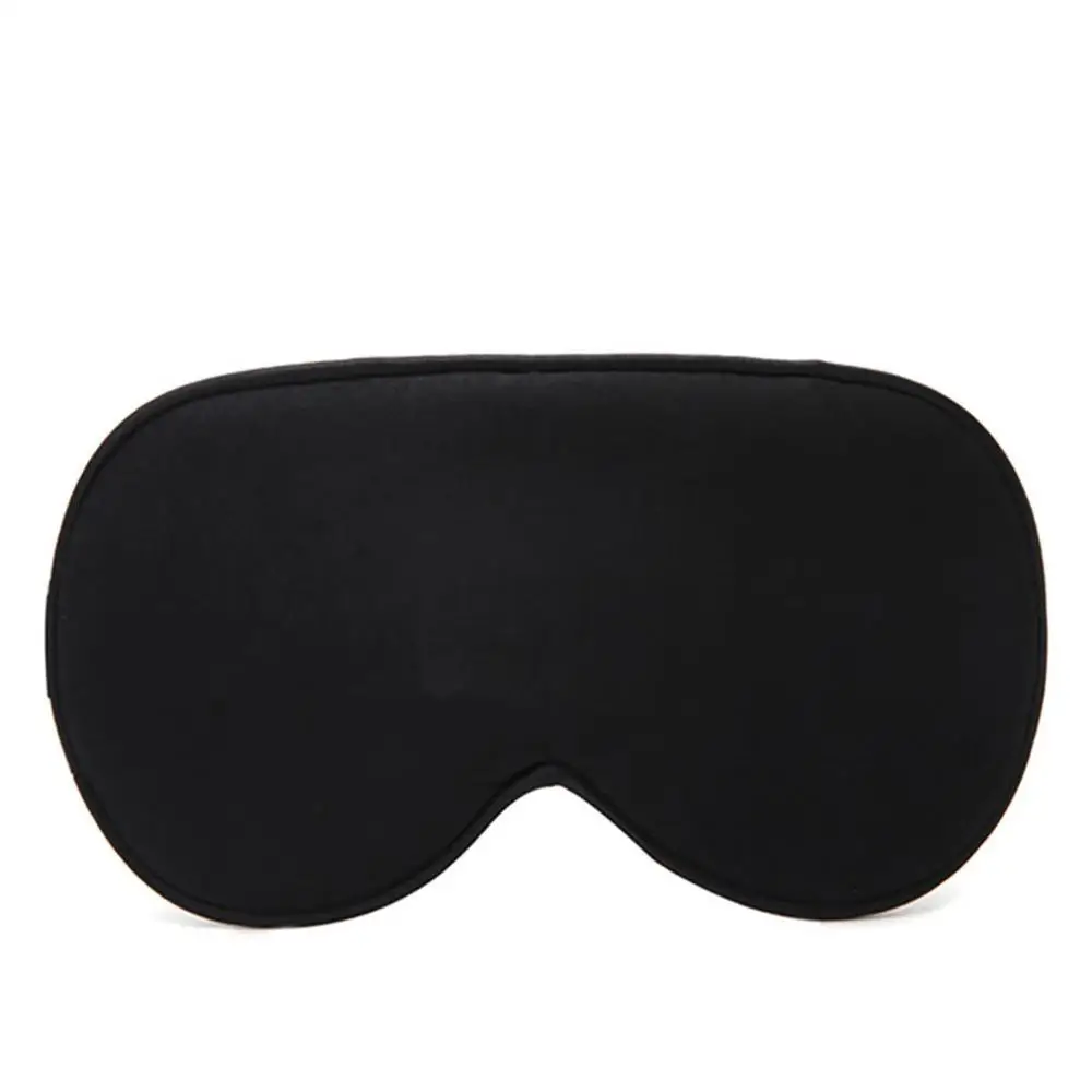 

Silk eye mask Custom embroidery double-sided solid color silk eye mask Black blackout sleep comfort shading