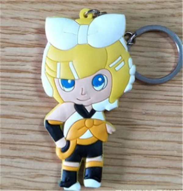 Anime Hatsune Miku PVC Keychain Figures Toys Key Bag Pendants Keyring Cosplay Dolls 10pcslot (2)