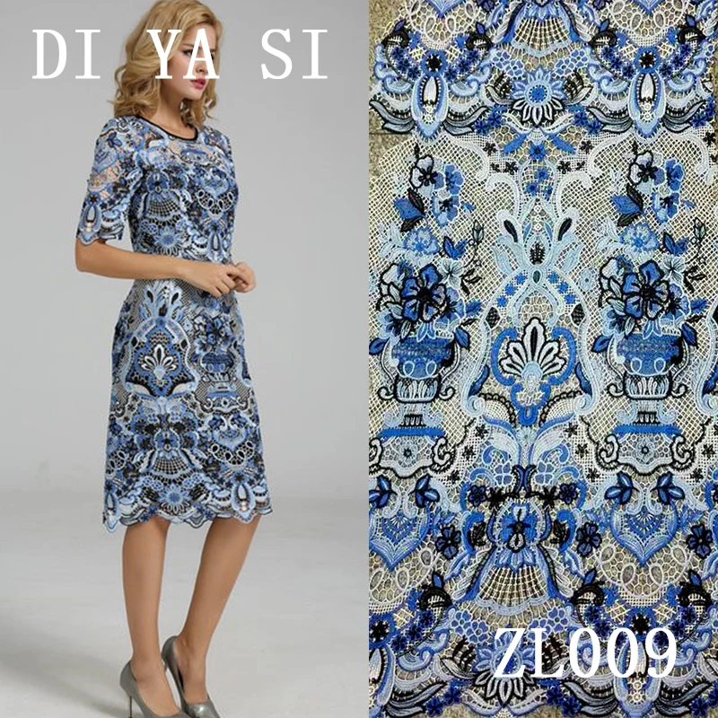 Роскошная кружевная ткань, французское Тюлевое кружево, африканская вышивка, кружевная отделка для праздничного платья, 5 ярдов/партия