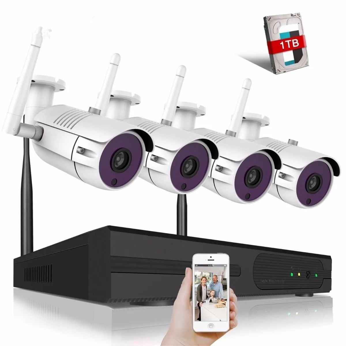 Full HD 1080P 4CH Wireless NVR CCTV Security System 2.0MP IP Camera 1080P Wifi Network outdoor Surveillance kit Full HD 1080P 4CH Wireless NVR CCTV Security System 2.0MP IP Camera 1080P Wifi Network outdoor Surveillance kit
