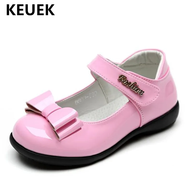 

New Black Leather Shoes Children Princess Soft bottom Comfortable Flats Toddler Girls Single Shoes Kids Baby Dance Shoes 041