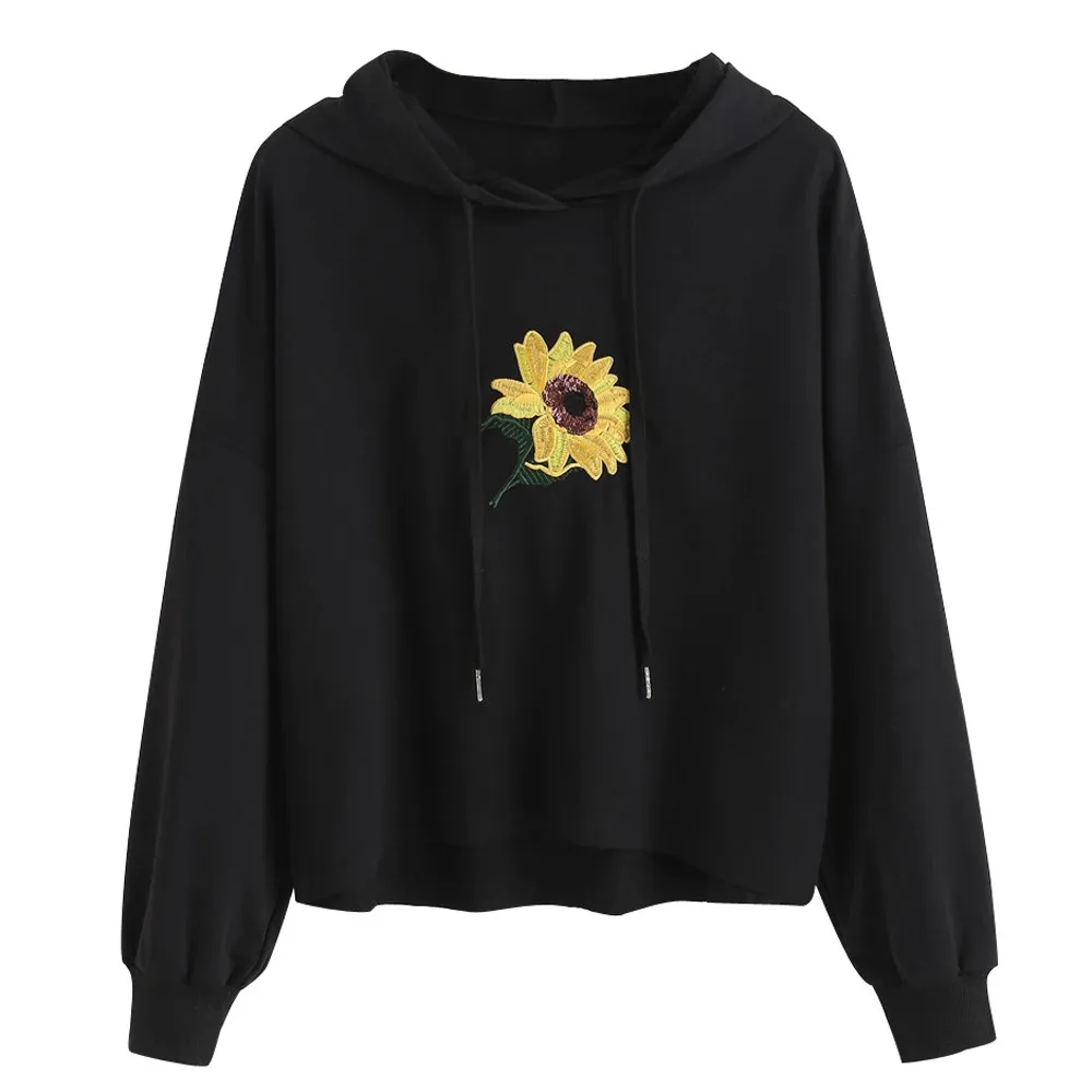 Harajuku Sweatshirt Hoodies Women Streetwear Sunflower Kpop Hoodie Korean Style 2022 Womens Clothing Moletom