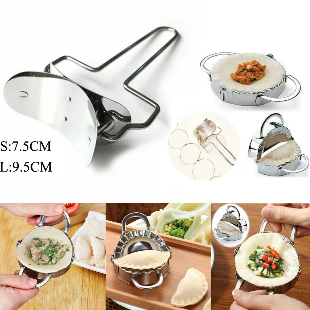 

Fashion Set Of Dumpling Mould Maker Stainless Steel Dough Presser Kitchen Gadget Tool