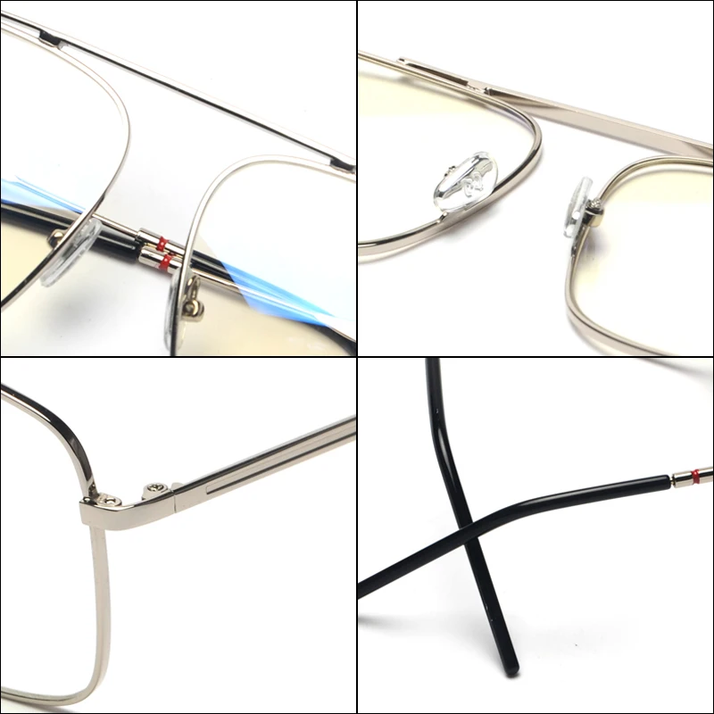 big eye glasses square frame men metal myopia detail (8)