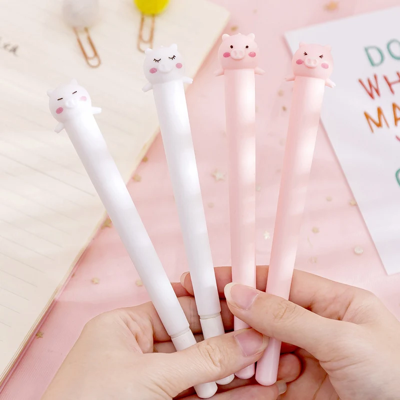 

1PC Cute Pig Pens 0.38mm Lovely Gel Pens Kawaii Neutral Pens For Kids Girl Gift School Office Supplies Korean Novelty Stationery