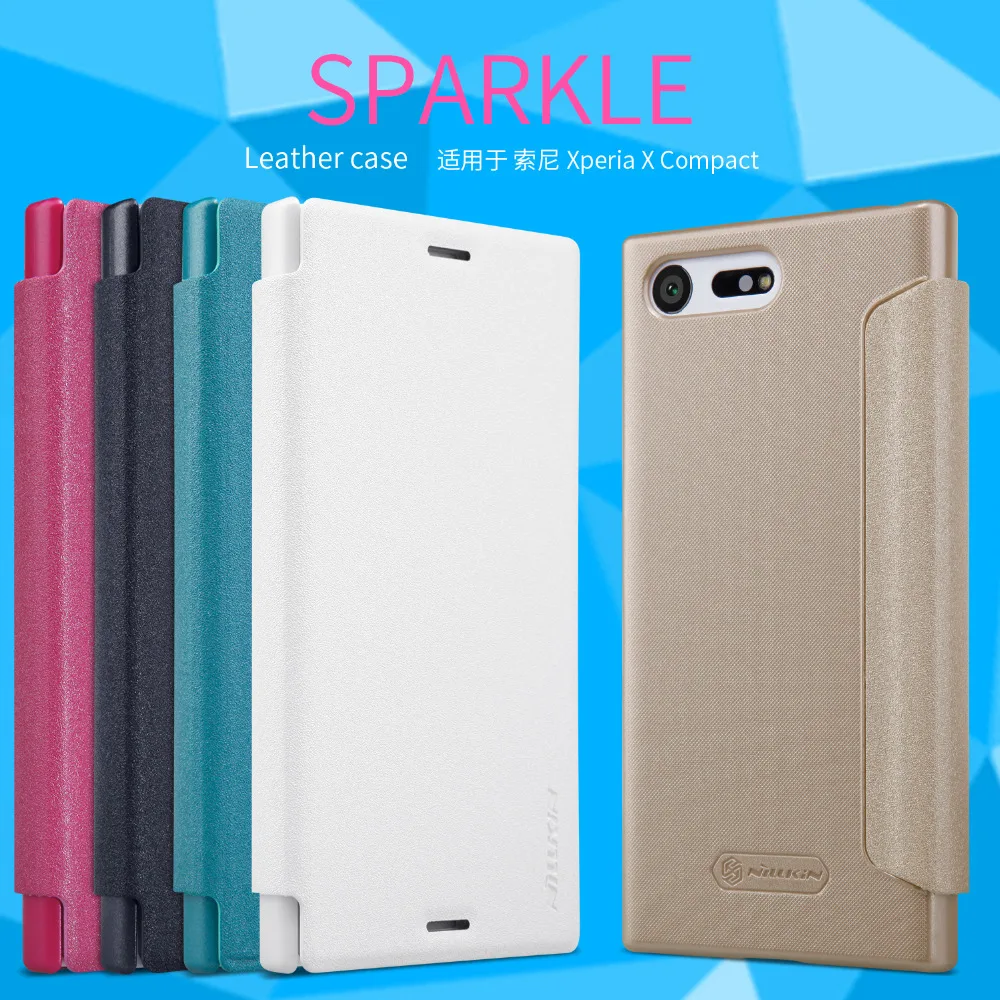 

For Sony Xperia X Compact case Nillkin Sparkle case for Sony Xperia X mini (X Compact) phone cases protective flip cover