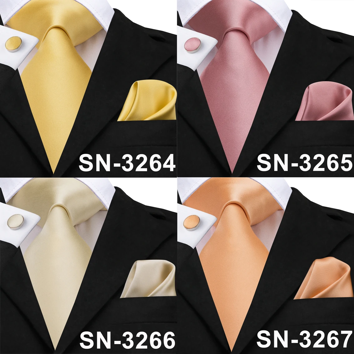 Мужской шелковые галстуки бабочки однотонные Галстуки золотого и желтого цвета