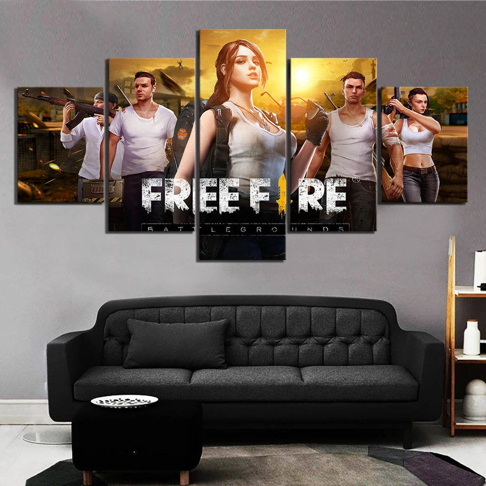 5-Piece-HD-Games-Art-Print-Pictures-Free-Fire-Battlegrounds-Video-Game-Poster-Paintings-Canvas-Art (2)