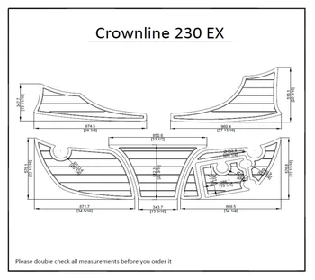 

Crownline 230 EX Swim Platform Pad Boat EVA Teak Decking 1/4" 6mm