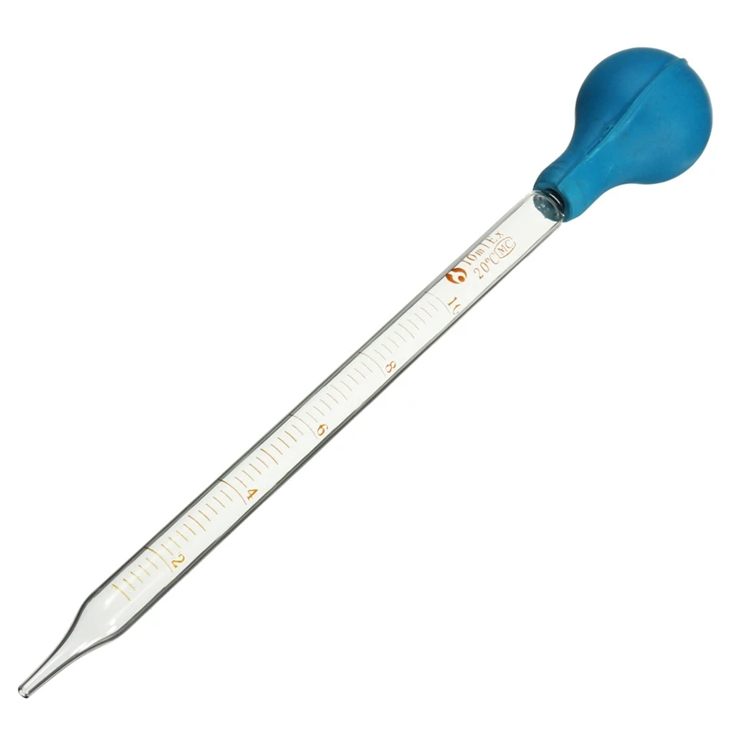 1 шт. стеклянная пипетка с резиновой головкой 10 мл 20x1 2 см|10ml glass pipette|pipette dropperglass