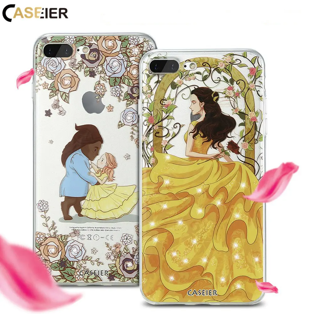 CASEIER Алмазный чехол для iPhone 6 6s 5 5S SE Чехлы Блестящий силиконовый X 7 8 Plus телефона |