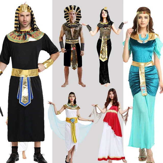 Disfraz de Halloween para hombre y disfraz de Reina griega, Cleopatra, Rey, Faraón Egipcio, Antiguo Egipto, vestido elegante de - AliExpress