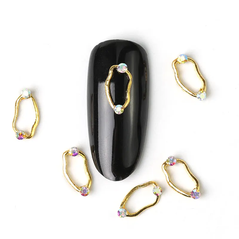 

2019 new 10 pieces crystal bright pearl nail rhinestone alloy Nail Art decorations glitter DIY 3D CJE nail jewelry pendant