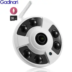 Gadinan ip-камера Wifi Fisheye панорамный 1080 P 960 P 720 P аудио запись Поддержка детектор движения Встроенный слот для sd-карты Yoosee