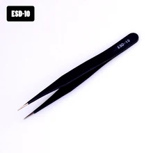 Антистатический Немагнитный ЭСР из Нержавеющей Стали Изогнутый Прямой пинцет для бровей дизайн ногтей электронные инструменты для обслуживания