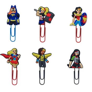 

18pcs/lot Super Hero Girls Cartoon Bookmarks Hot Movie Paper Clip School&Office Supplies Student Stationery Children Gift