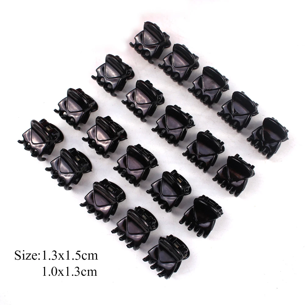 Fashion Women Girls 12Pcs Black Plastic Mini Hairpin 6 Claws Hair Clips Clamps Fashion Women Girls 12Pcs Black Plastic Mini Hairpin 6 Claws Hair Clips Clamps
