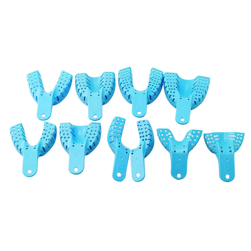 10pcs Light Blue Dental Impression Trays Autoclavable Dental Central